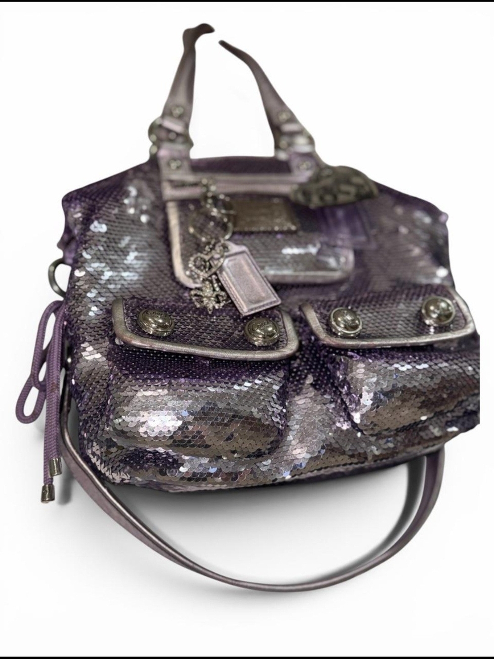 Coach Poppy Sequin Spotlight Bag In Mint Condition, RARE Collectors Item - Picture 5 of 6